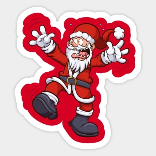 Scared Santa Claus Sticker